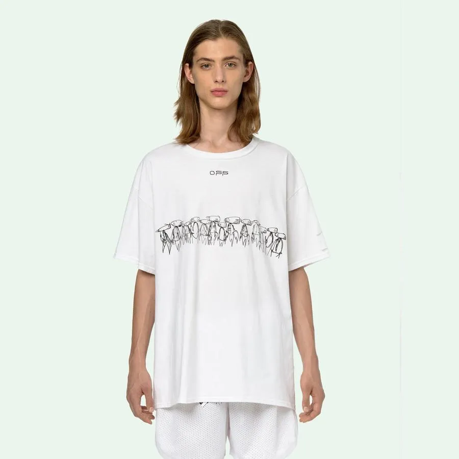Áo Phông Off-White Futura Atoms S/S Over T-Shirt Màu Trắng | Vua 