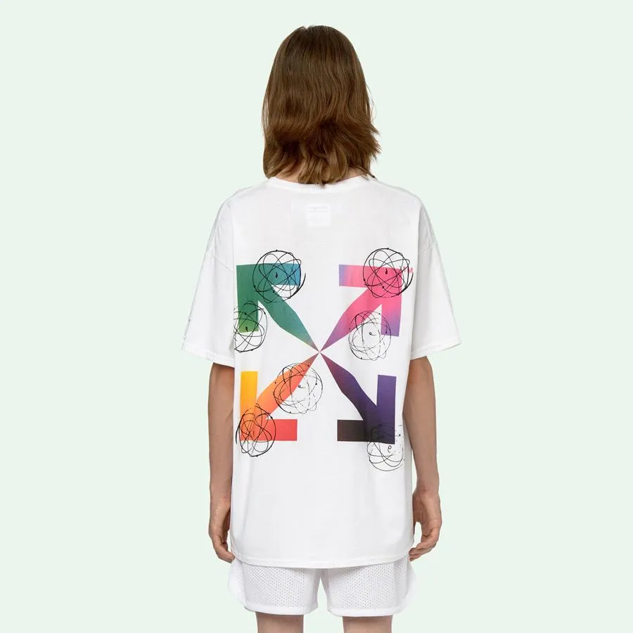 Thời trang Off-White - Áo Phông Off-White Futura Atoms S/S Over T-Shirt Màu Trắng - Vua Hàng Hiệu