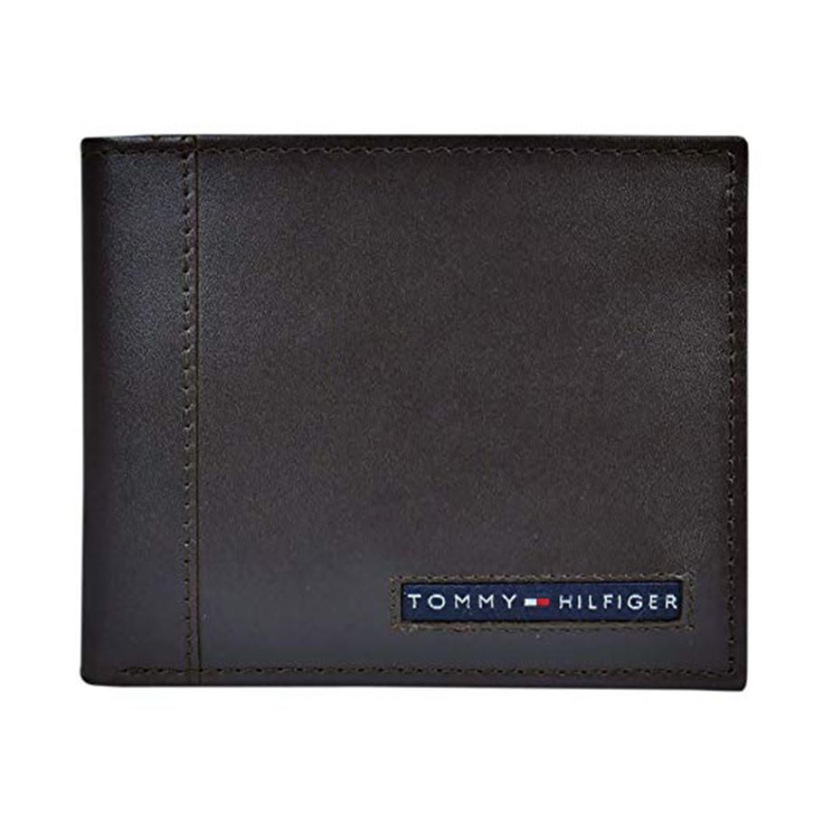 Ví Nam Tommy Hilfiger Men’s Thin Sleek Casual Bifold Wallet with 6 Credit Card Pockets And Removable Id Window
