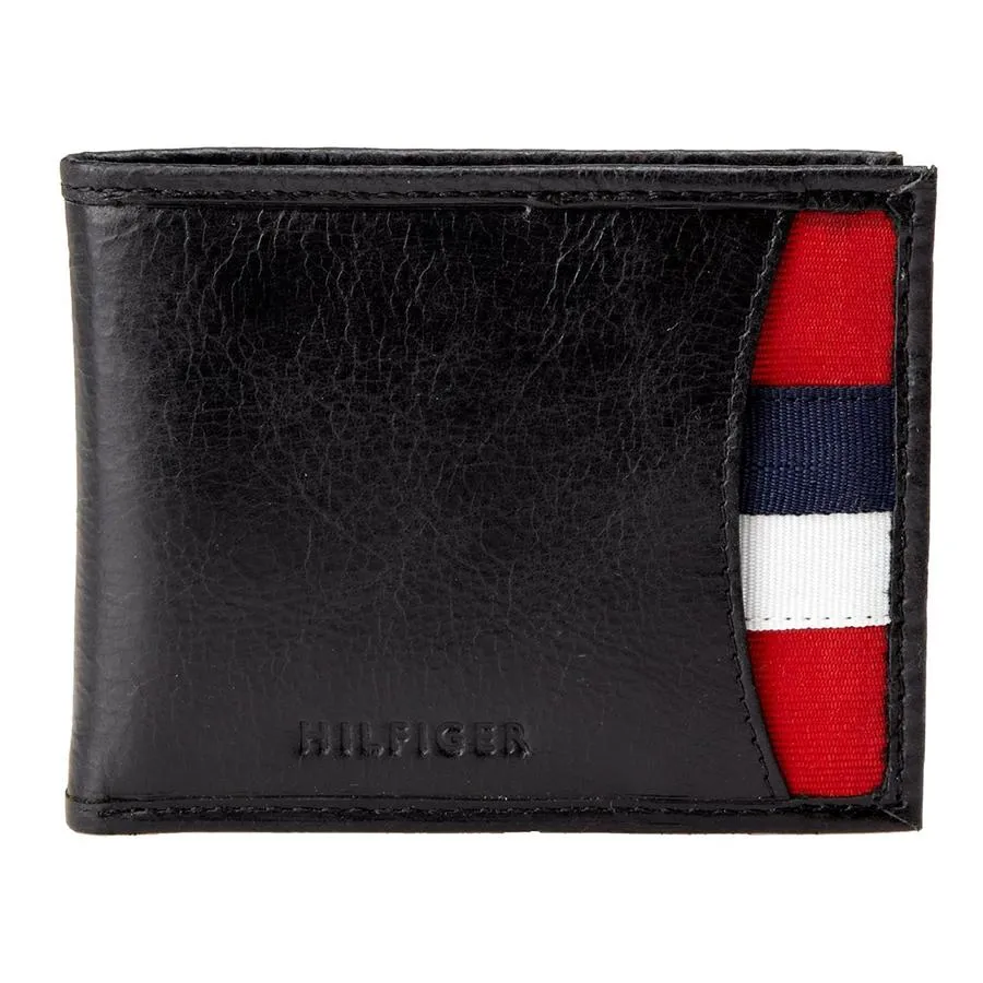 Túi xách Tommy Hilfiger - Ví Nam Tommy Hilfiger Men's Bexley Passcase Billfold Màu Đen - Vua Hàng Hiệu