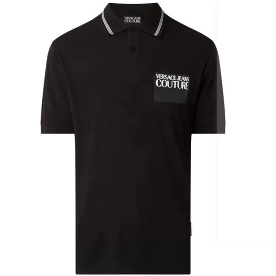 Áo Polo Versace Jeans Couture Logo Polo Shirt Màu Đen