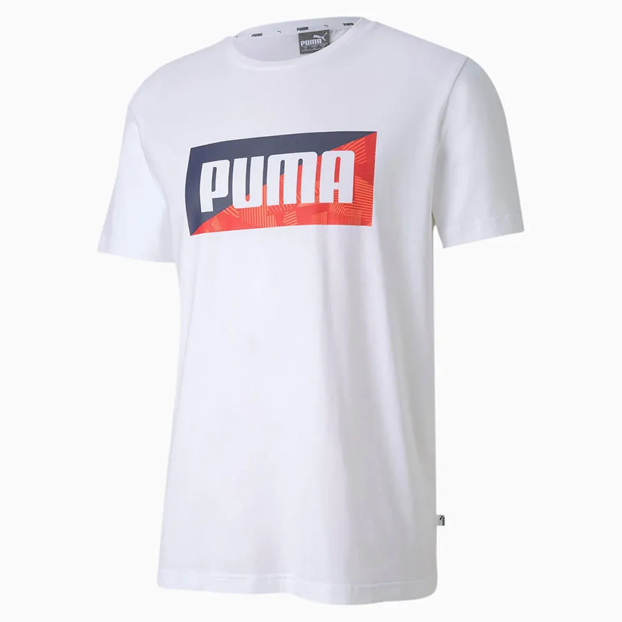 Thời trang Puma Trắng - Áo Thun Puma Summer Print Men's Graphic Tee Màu Trắng - Vua Hàng Hiệu