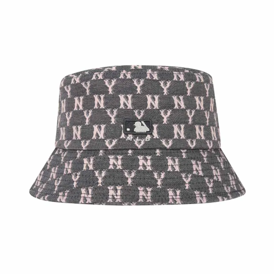 Mũ MLB Monogram Blue Jacquard Bucket Hat New York Yankees