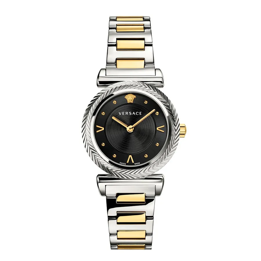 Đồng Hồ Nữ Versace V-Motif Demi-BlackGold - VERE00518 Phối Màu Đen - Vàng