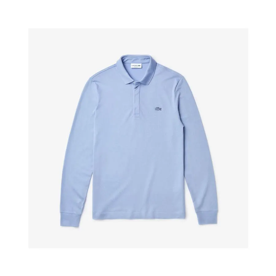 Thời trang 96% cotton / 4% elastane - Áo Polo Lacoste Men's Long-sleeve Lacoste Paris Classic Fit Polo Shirt Stretch Màu Xanh Size XS - Vua Hàng Hiệu