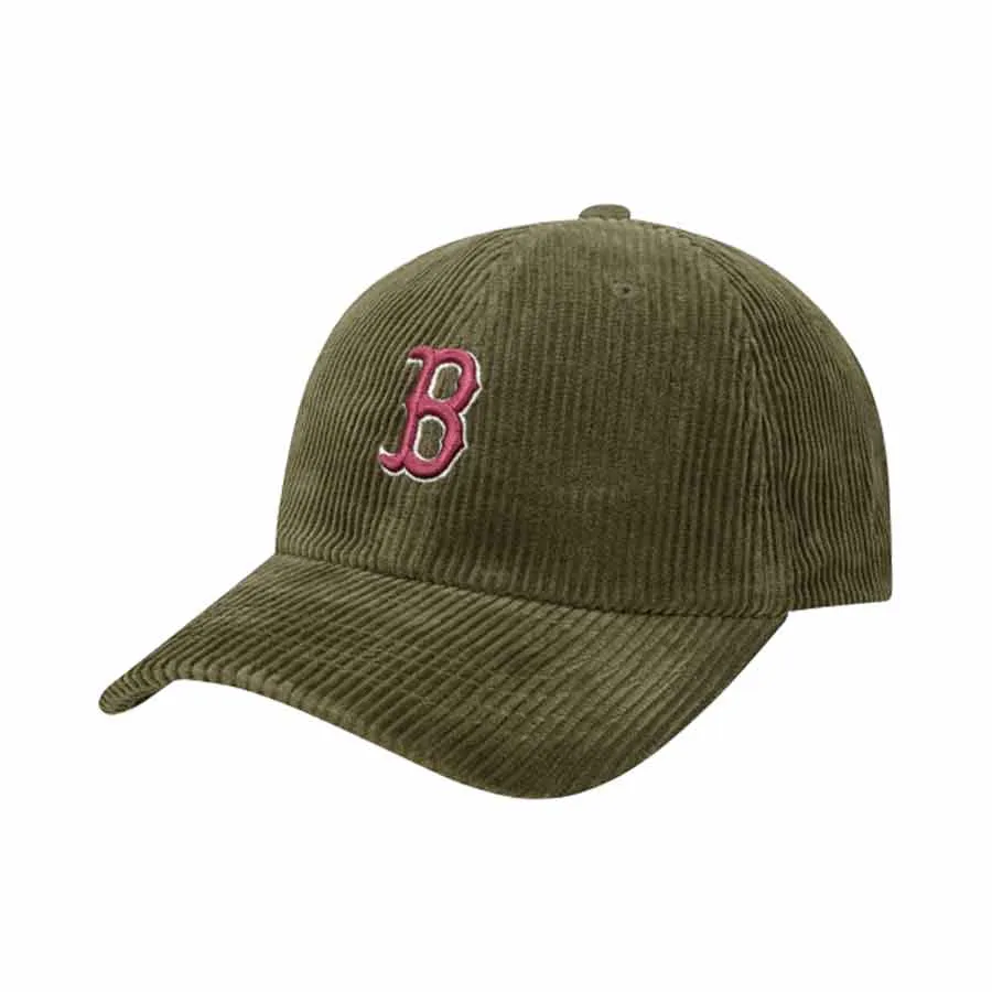 Mũ nón Xanh rêu - Mũ MLB Coruroy Rookie N-Cover Ball Cap Boston Red Sox 32CPYE011-43K Màu Xanh Rêu - Vua Hàng Hiệu