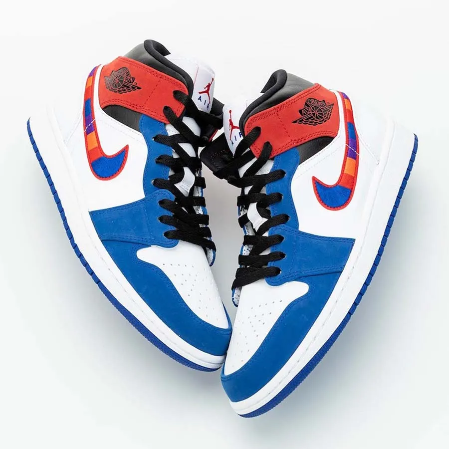 nike jordan blue and red
