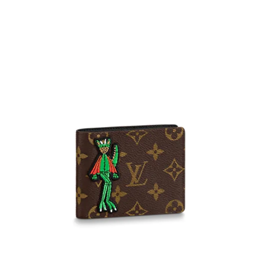 Túi xách Da bò - Ví Nam Louis Vuitton LV M80156 Slender Wallet Màu Nâu - Vua Hàng Hiệu