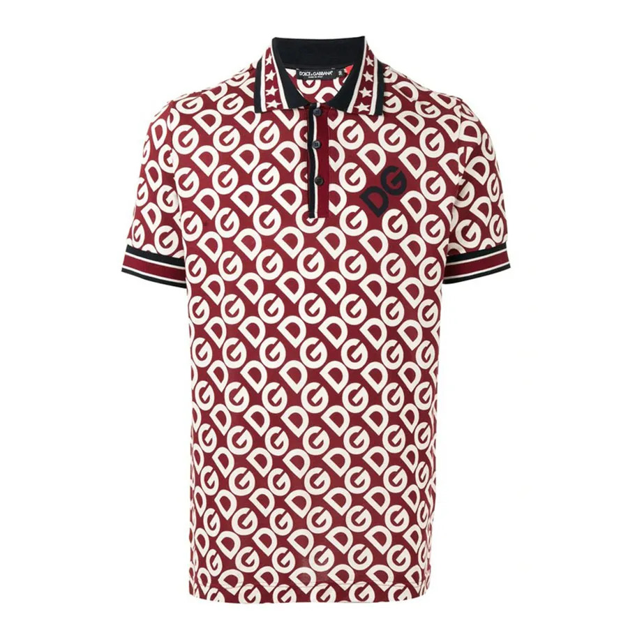 Dolce & Gabbana Đỏ - Áo Phông Nam Dolce & Gabbana D&G Cotton Piqué Polo-Shirt With Dg Logo Print In Red Màu Đỏ - Vua Hàng Hiệu