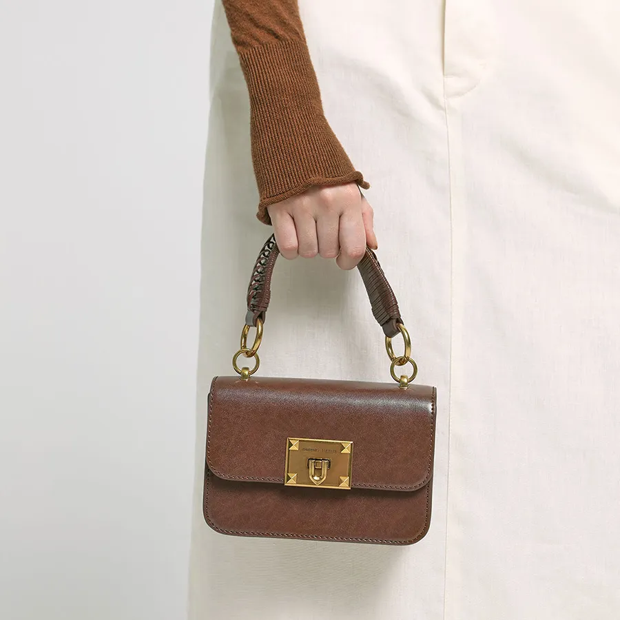 Mua Túi Xách Charles & Keith Metallic Turn-Lock Bag CK2-50781528