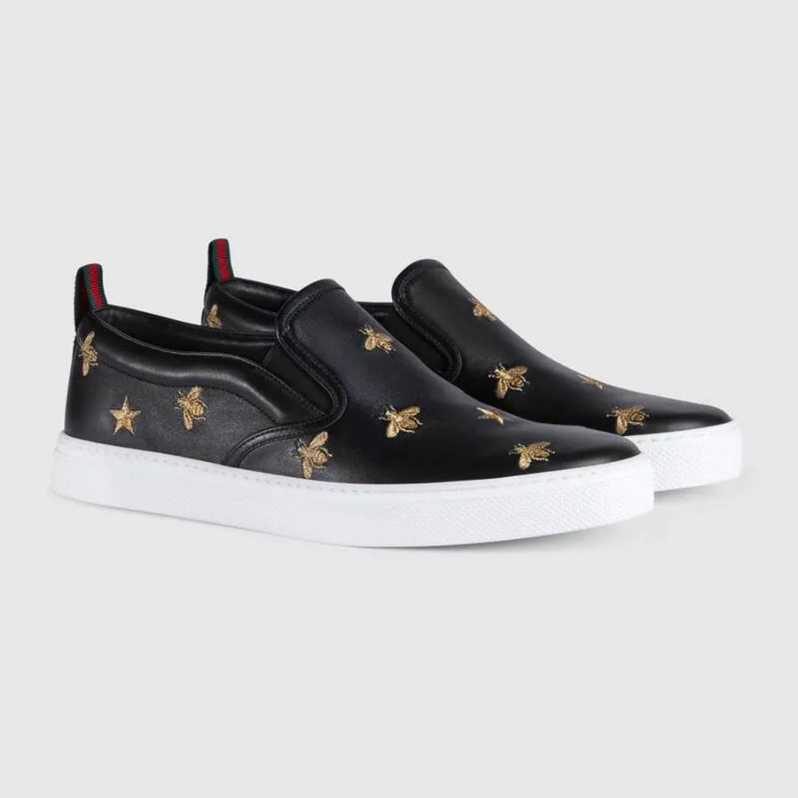 Gucci Black and Gold Sneakers with Bees Gucci Ace GG Supreme  main image 4