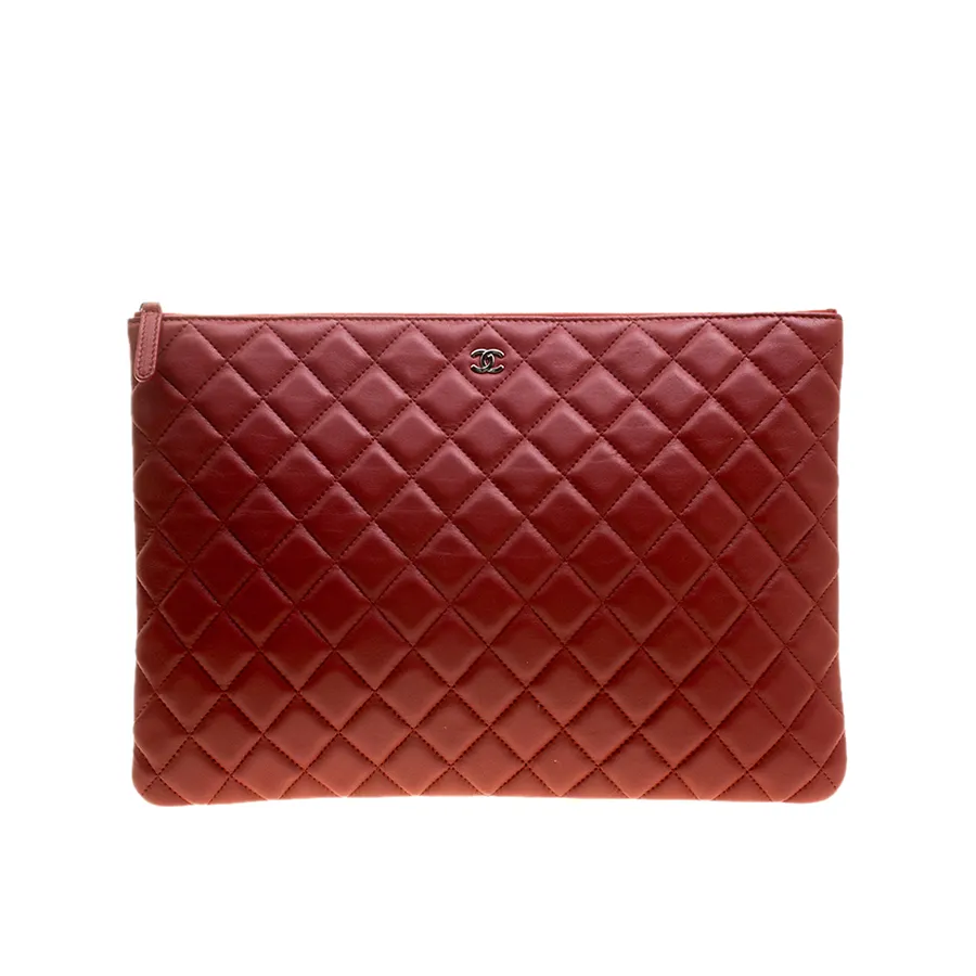 Mua Túi Cầm Tay Chanel Red Quilted Leather O-Case Clutch Bag Màu Đỏ - Chanel  - Mua tại Vua Hàng Hiệu h029525