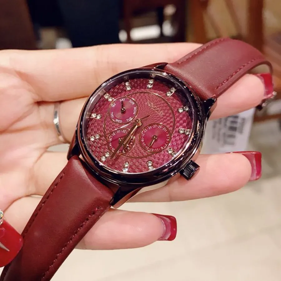 Mua Đồng Hồ Nữ Fossil Sophisticate Multifunction Wine Leather Women's Watch  BQ3285 - Fossil - Mua tại Vua Hàng Hiệu h031067