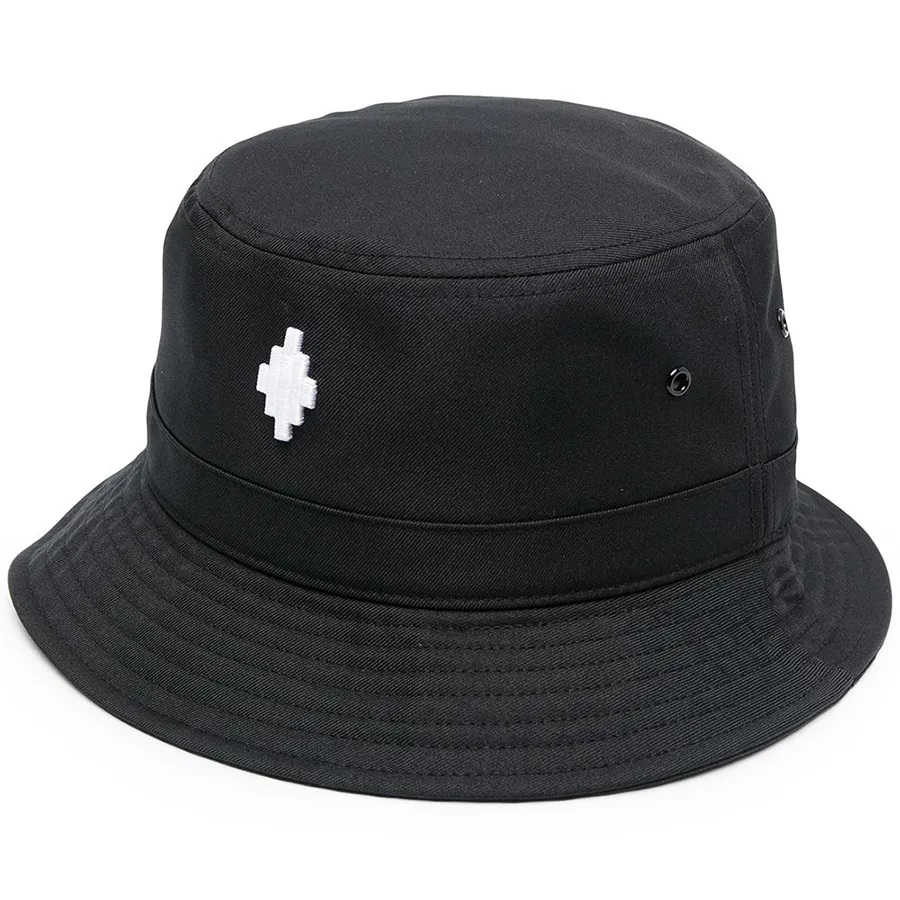 Mũ nón Marcelo Burlon - Mũ Marcelo Burlon County Of Milan Embroidered Logo Bucket Hat Màu Đen - Vua Hàng Hiệu