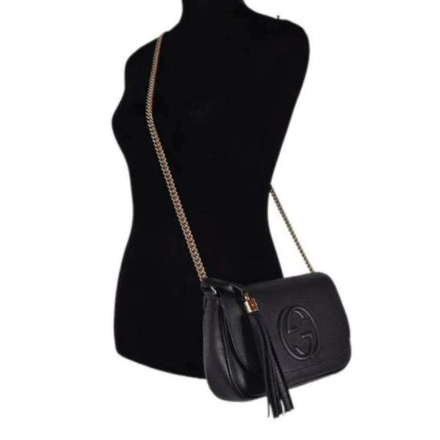 Mua Túi Xách Gucci Soho Crossbody Tassel Black Leather Shoulder Bag Màu Đen  - Gucci - Mua tại Vua Hàng Hiệu h031488