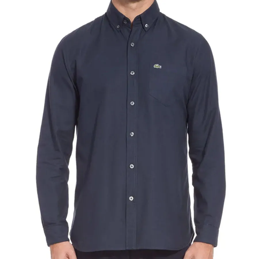 Áo Sơ Mi Dài Tay Lacoste Chemise Bleu Homme Lacoste CH5010 0 166 Màu Xanh Than Size 40