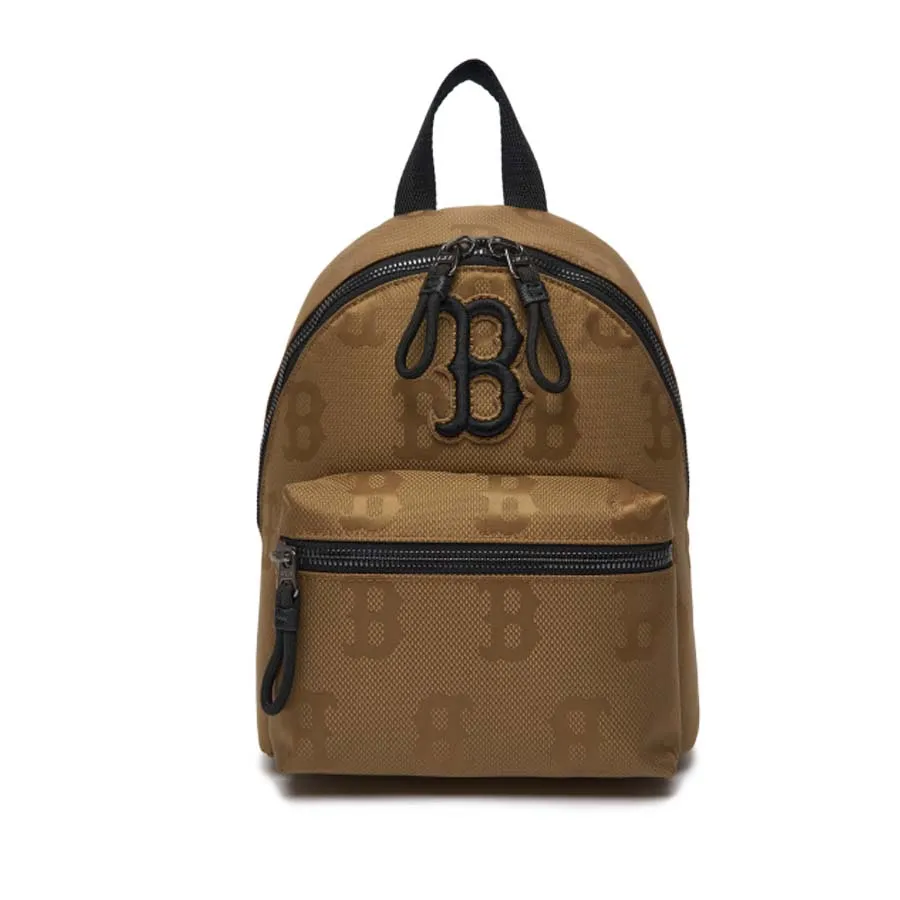 Túi xách MLB Có sẵn - Balo MLB Monogram Nylon Jacquard Mini Backpack Boston Red Sox 3ABKS011N-43BGD - Vua Hàng Hiệu