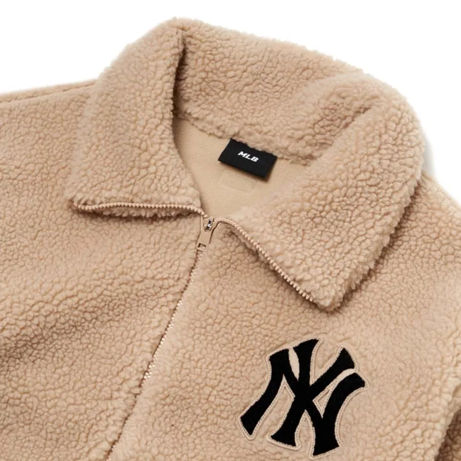 Áo Khoác Lông MLB Basic Stand Neck Dumble Fleece Jumper New