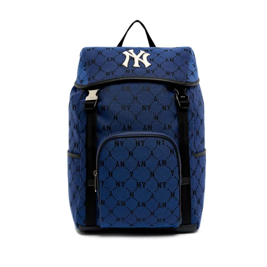 Túi xách MLB Có sẵn - Balo MLB Monogram Diamond Jacquard Backpack New York Yankees 3ABKM011N-50BLD - Vua Hàng Hiệu