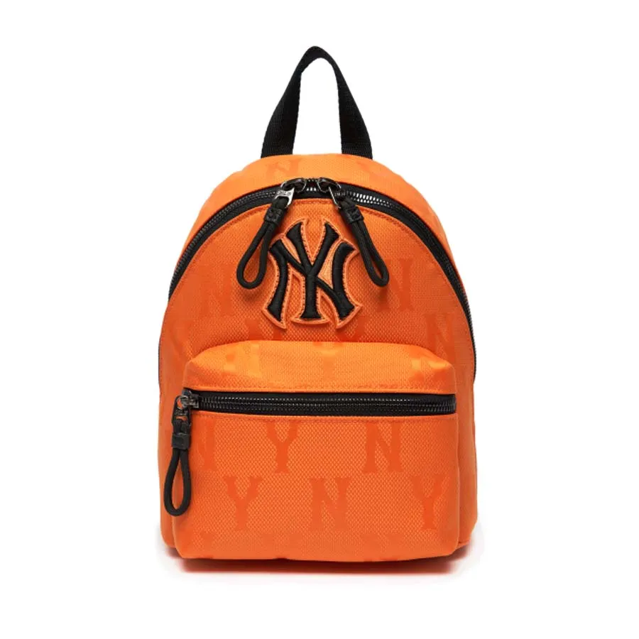 Túi xách MLB Có sẵn - Balo MLB Monogram Nylon Jacquard Mini Backpack New York Yankees 3ABKS011N-50ORS - Vua Hàng Hiệu
