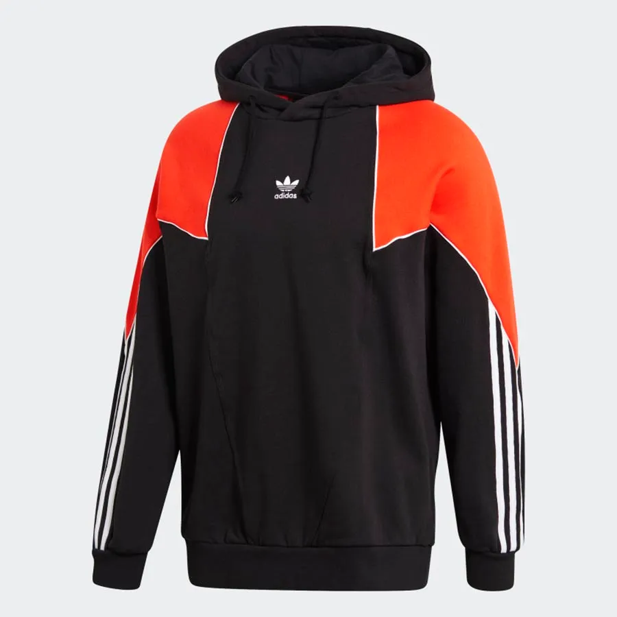 Thời trang Adidas Cotton - Áo Hooded Adidas Big Trefoil Abstract Hooded Sweatshirt GE0868 Màu Đen Size S - Vua Hàng Hiệu