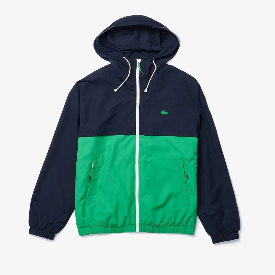 Áo Khoác Lacoste Men’s Hooded Bicolour Water-Resistant Zip Windbreaker BH0264-YS4 Size 46