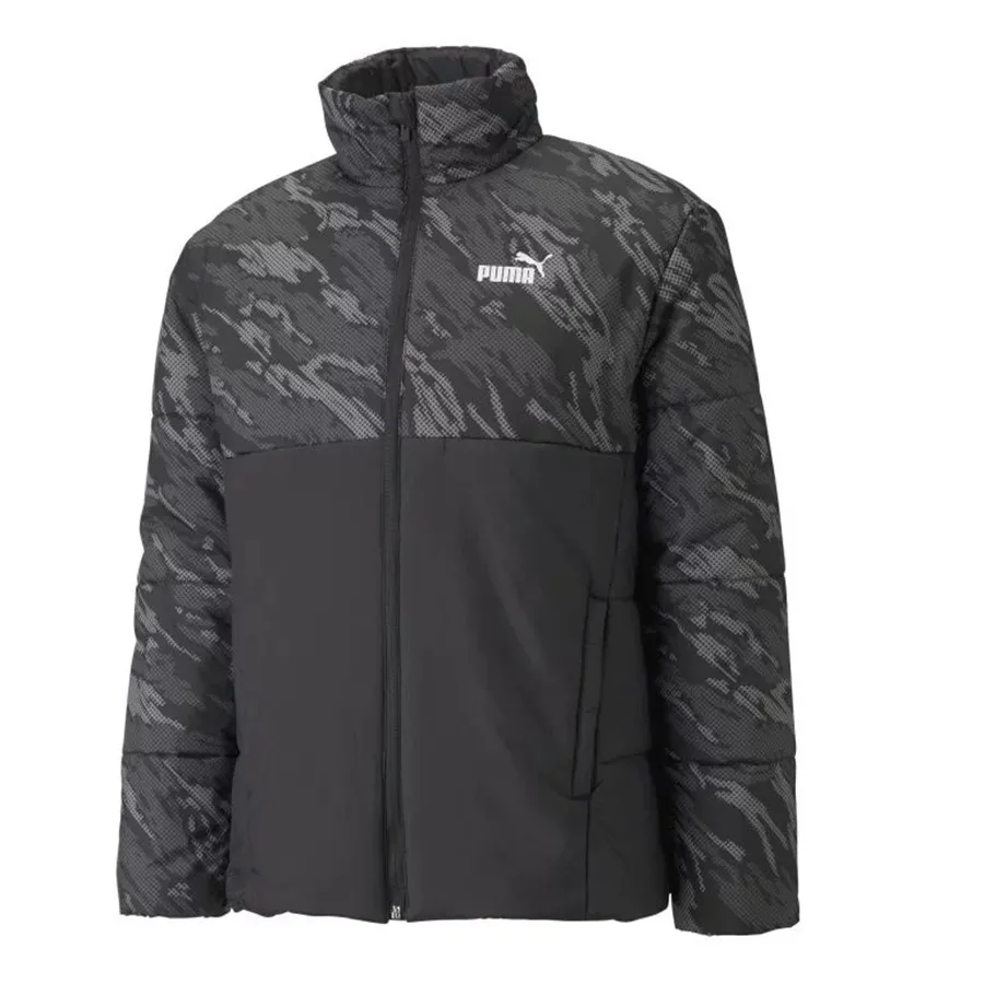 Thời trang Puma Áo khoác - Áo Khoác Puma ESS + Padded AOP Jacket 587690-01 Màu Xám Size S - Vua Hàng Hiệu