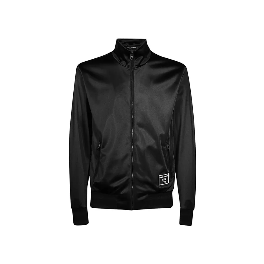 Dolce & Gabbana 100% Polyamide - Áo Khoác Nam Dolce & Gabbana D&G G9IQJT-HU7B7 Logo Patched Sweatshirt Black Size 44 - Vua Hàng Hiệu