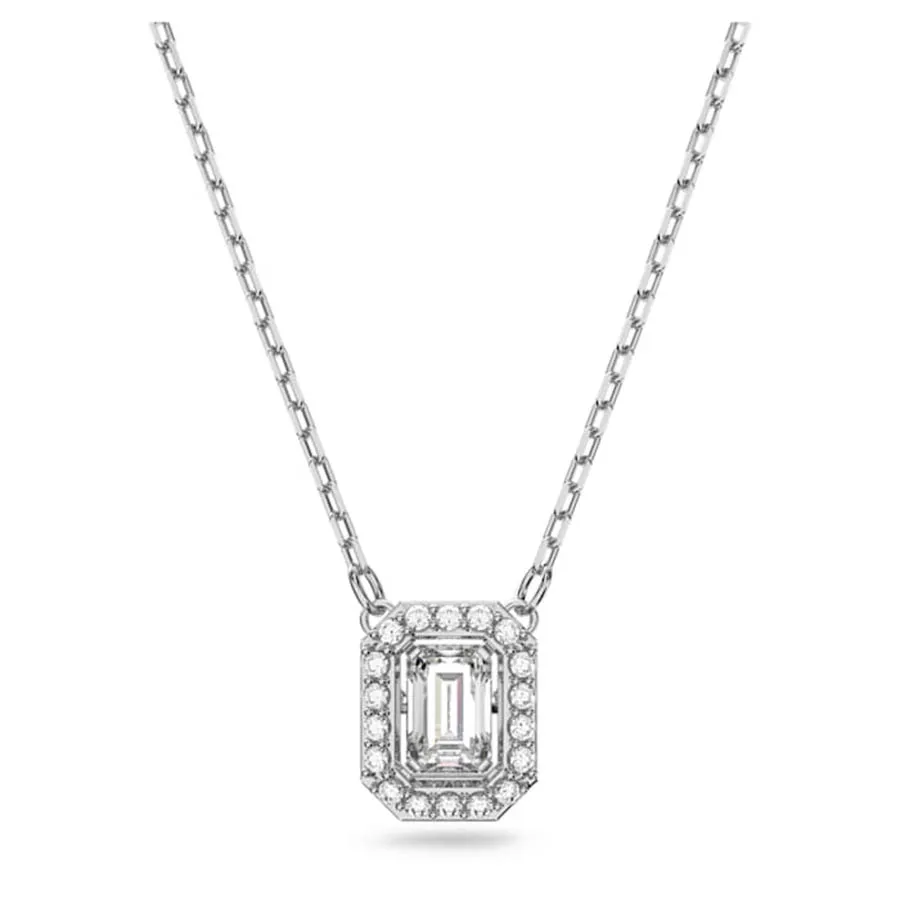 Dây Chuyền Swarovski Millenia Necklace Octagon Cut Swarovski Zirconia, White, Rhodium Plated 5599177
