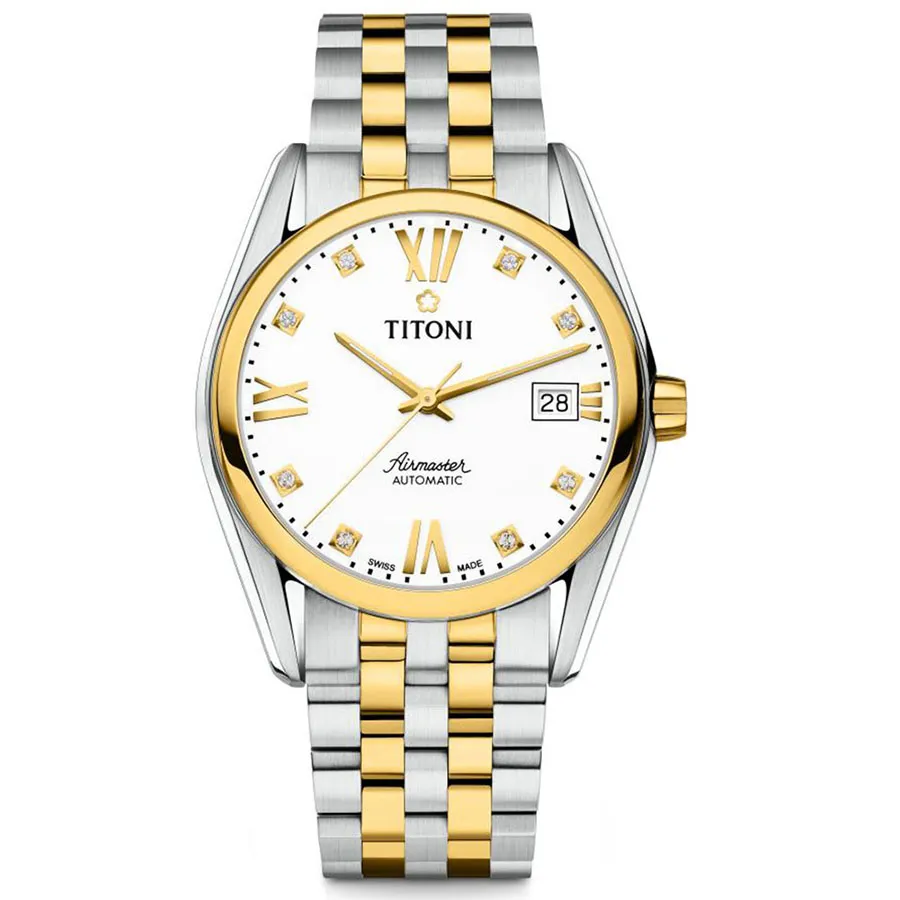 Titoni - Đồng Hồ Nam Titoni 83909 SY-063 38mm Màu Demi Vàng - Bạc - Vua Hàng Hiệu