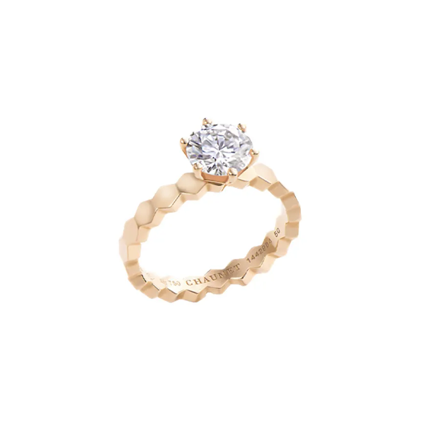 Chaumet - Nhẫn Chaumet Solitaire Bee My Love Ring Rose Gold Diamond Vàng Hồng - Vua Hàng Hiệu