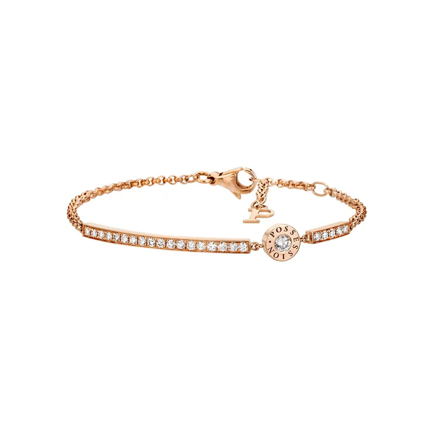 Trang sức Piaget - Vòng Đeo Tay Piaget Rose Gold Diamond Bracelet G36PX500 Vàng Hồng - Vua Hàng Hiệu