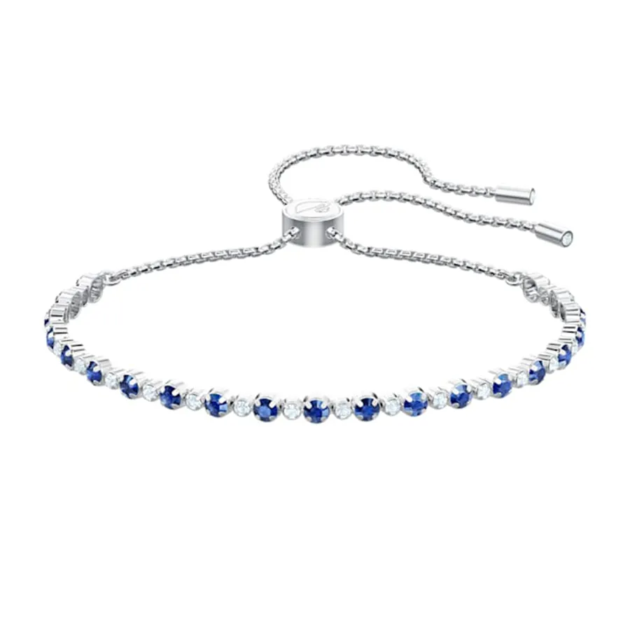 Vòng Đeo Tay Swarovski Subtle Trilogy Bracelet Màu Xanh Bạc Vua