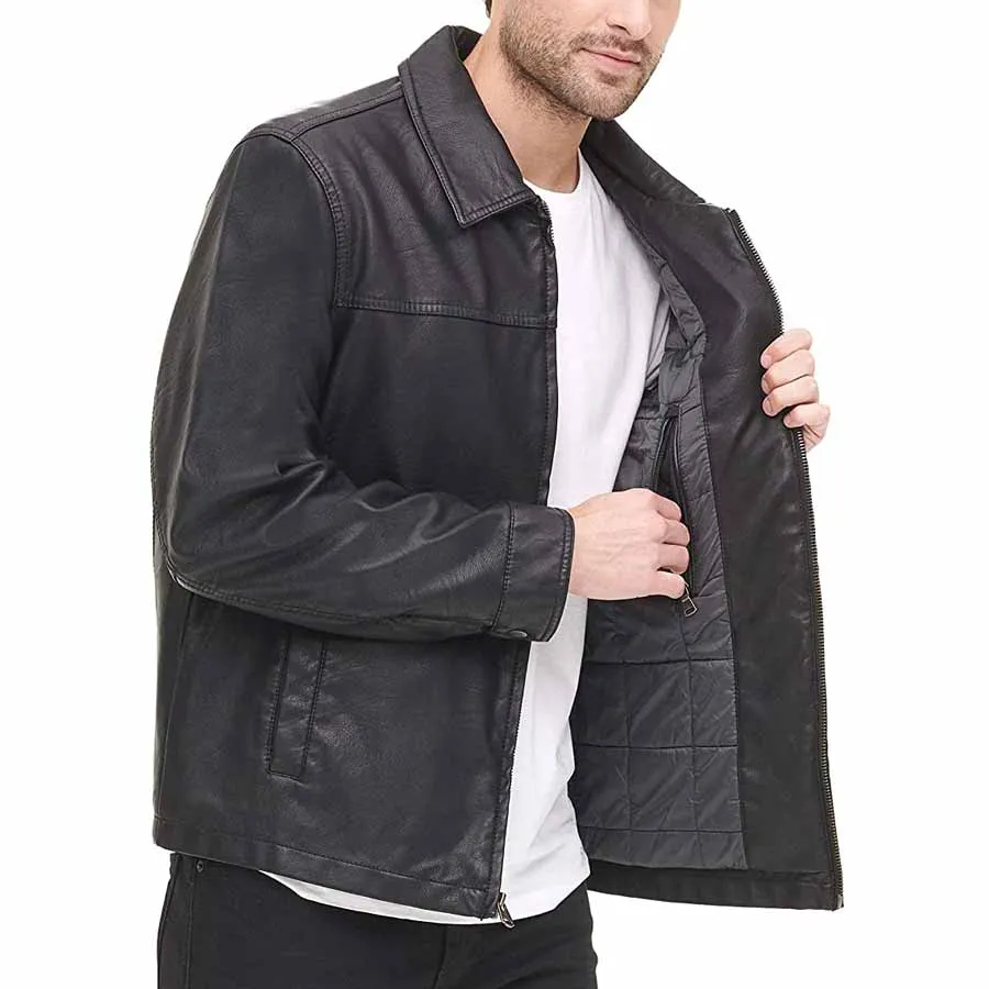 Mua Áo Khoác Da Nam Dockers James Faux Leather Jacket Màu Đen Dockers