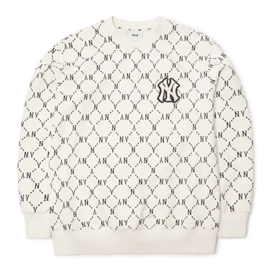 Áo Nỉ Sweater MLB Monogram Diamond All Over Overfit