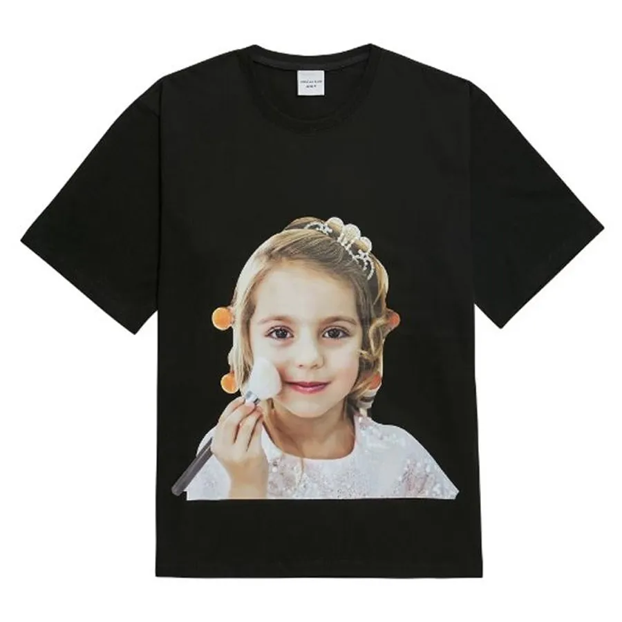 Acmé De La Vie Cotton - Áo Phông Acmé De La Vie ADLV Hàn Quốc Baby Face Short Sleeve T-Shirt Black Makeup Màu Đen - Vua Hàng Hiệu