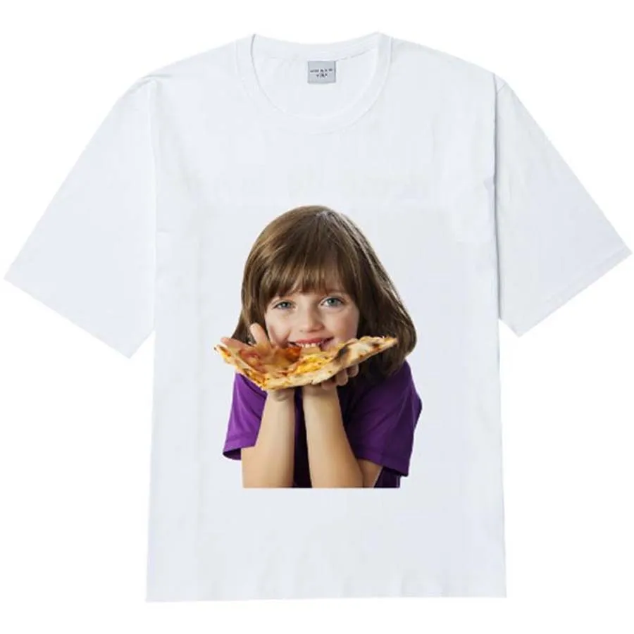 Acmé De La Vie Cotton - Áo Phông Acmé De La Vie ADLV Hàn Quốc Baby Face Short Sleeve T-Shirt White Pizza Màu Trắng - Vua Hàng Hiệu