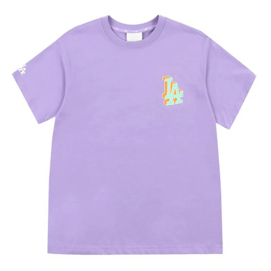 MLB 70% Cotton / 30% Polyester - Áo Phông MLB Like Popcorn Overfit Short Sleeve T-Shirt LA Dodgers Màu Tím Size S - Vua Hàng Hiệu
