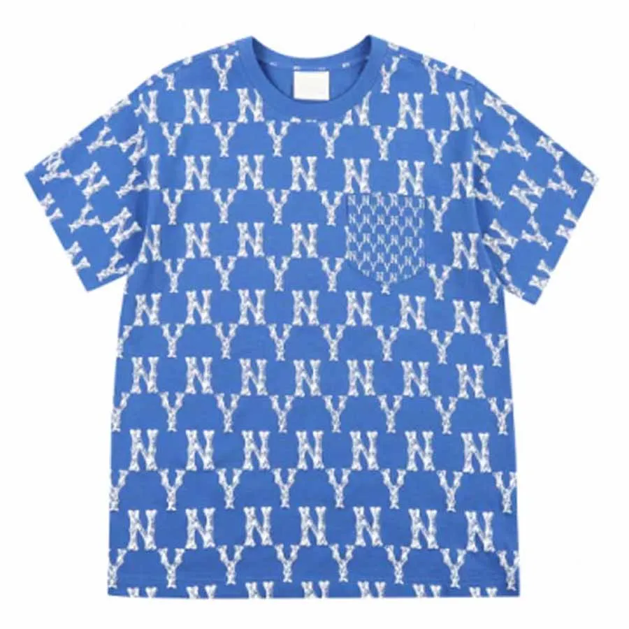 Thời trang MLB Xanh - Áo Phông MLB Monogram Mix Pocket Overfit Short Sleeve T-Shirt New York Yankees 31TSM4131-50U Size XS - Vua Hàng Hiệu