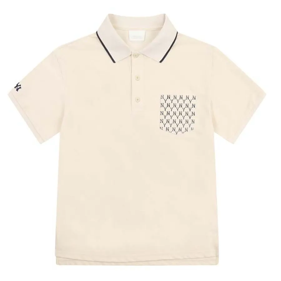 Thời trang MLB Be - Áo Phông MLB Monogram Pocket Collar Short Sleeve T-shirt New York Yankees 31TSQN131-50I Size M - Vua Hàng Hiệu