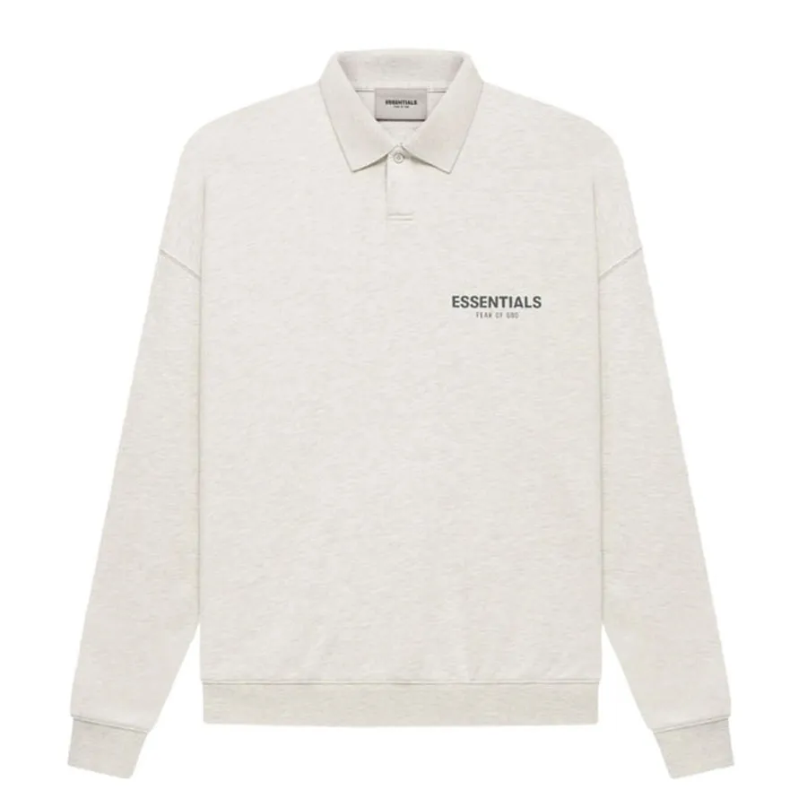 Áo Polo Dài Tay Fear Of God Essentials LS Polo Light Heather