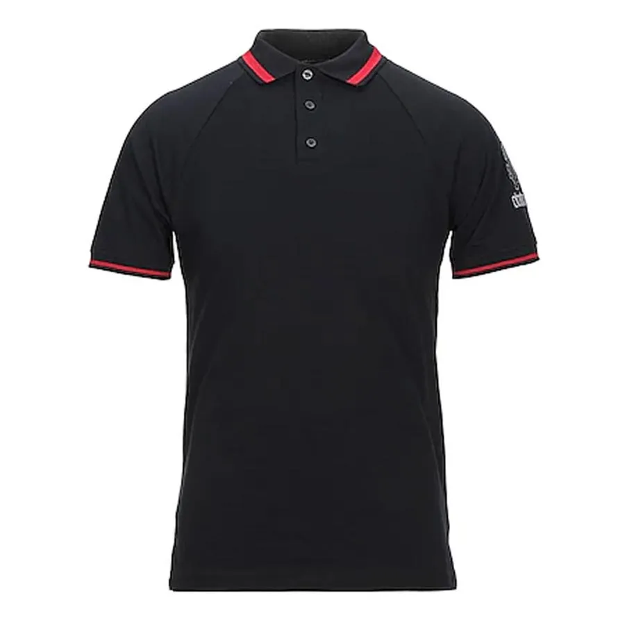 Thời trang - Áo Polo Roberto Cavalli Polo T-Shirt GST676 Màu Đen Size M - Vua Hàng Hiệu