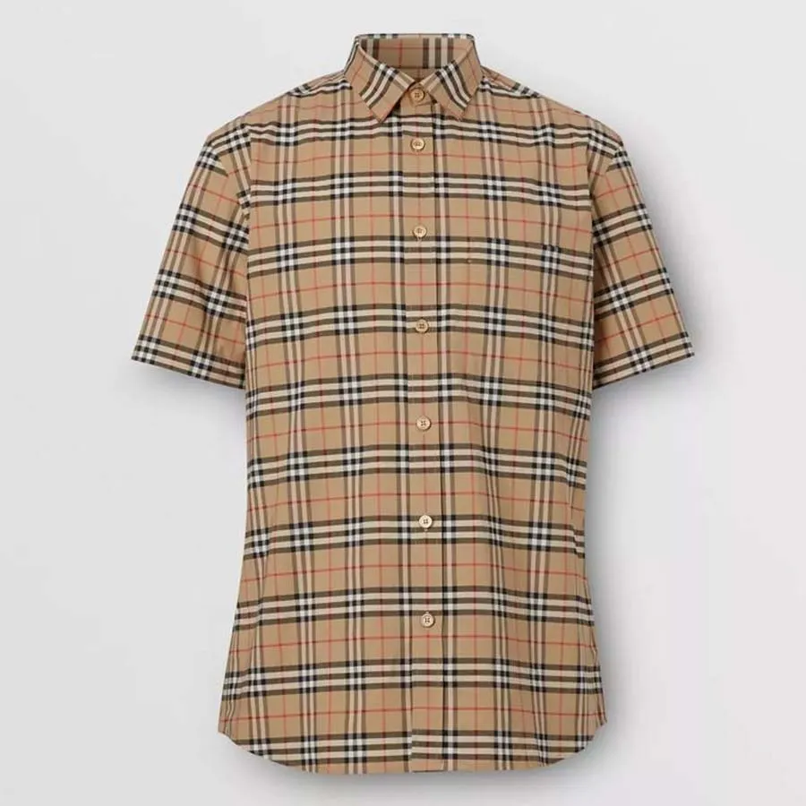 Mua Áo Sơ Mi Burberry Short-sleeve Small Scale Check Stretch Cotton Shirt -  Burberry - Mua tại Vua Hàng Hiệu h022446