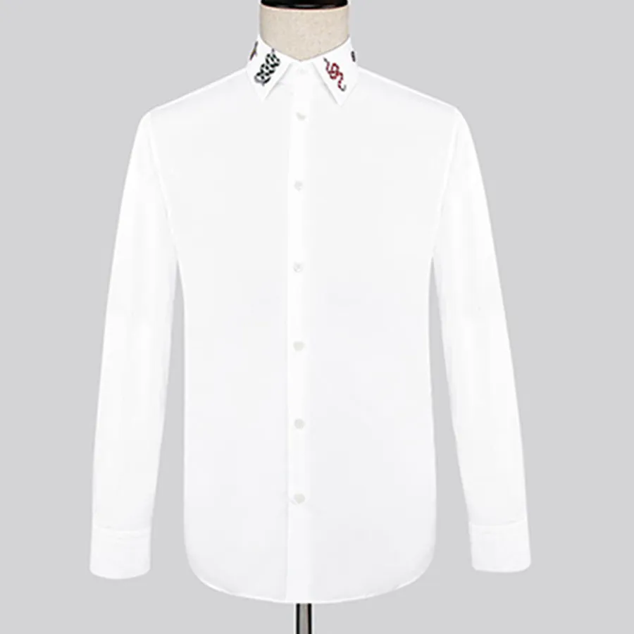 Áo Sơ Mi Gucci Cotton Shirt With Symbols Màu Trắng Size S