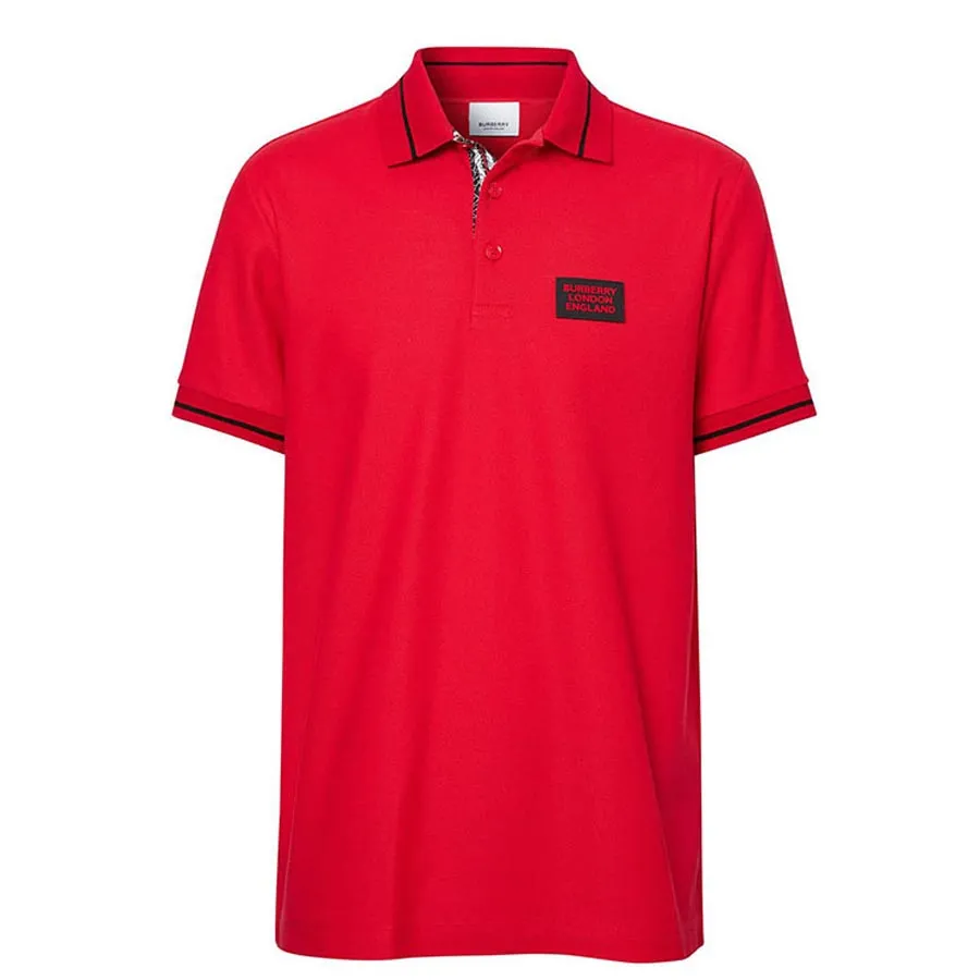 bright crimson polo shirt
