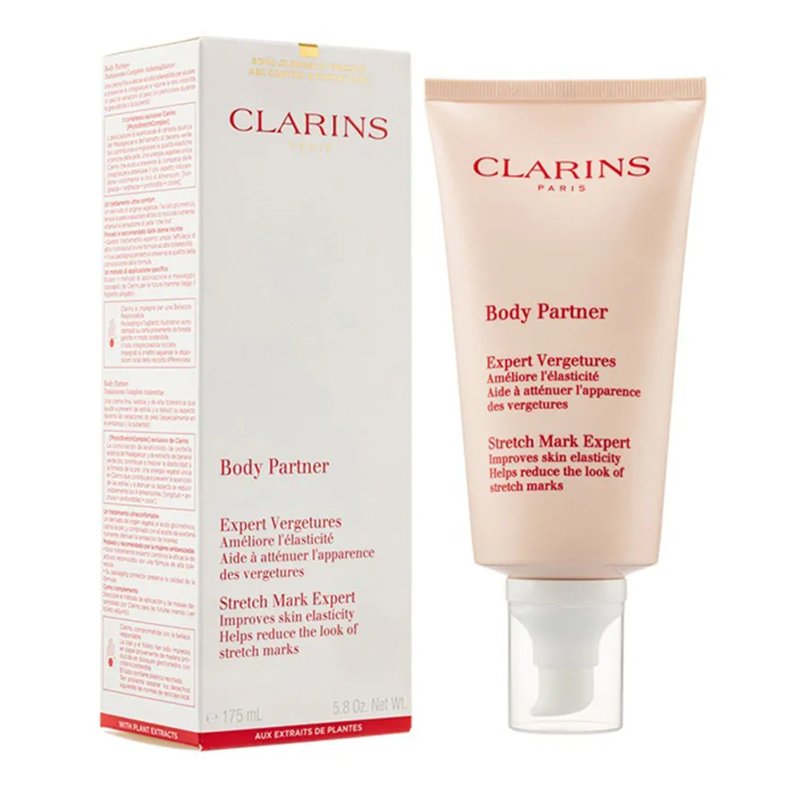 Mỹ phẩm Clarins - Kem Rạn Bụng Chuyên Sâu Clarins Body Partner Stretch Mark ExPert 175ml - Vua Hàng Hiệu