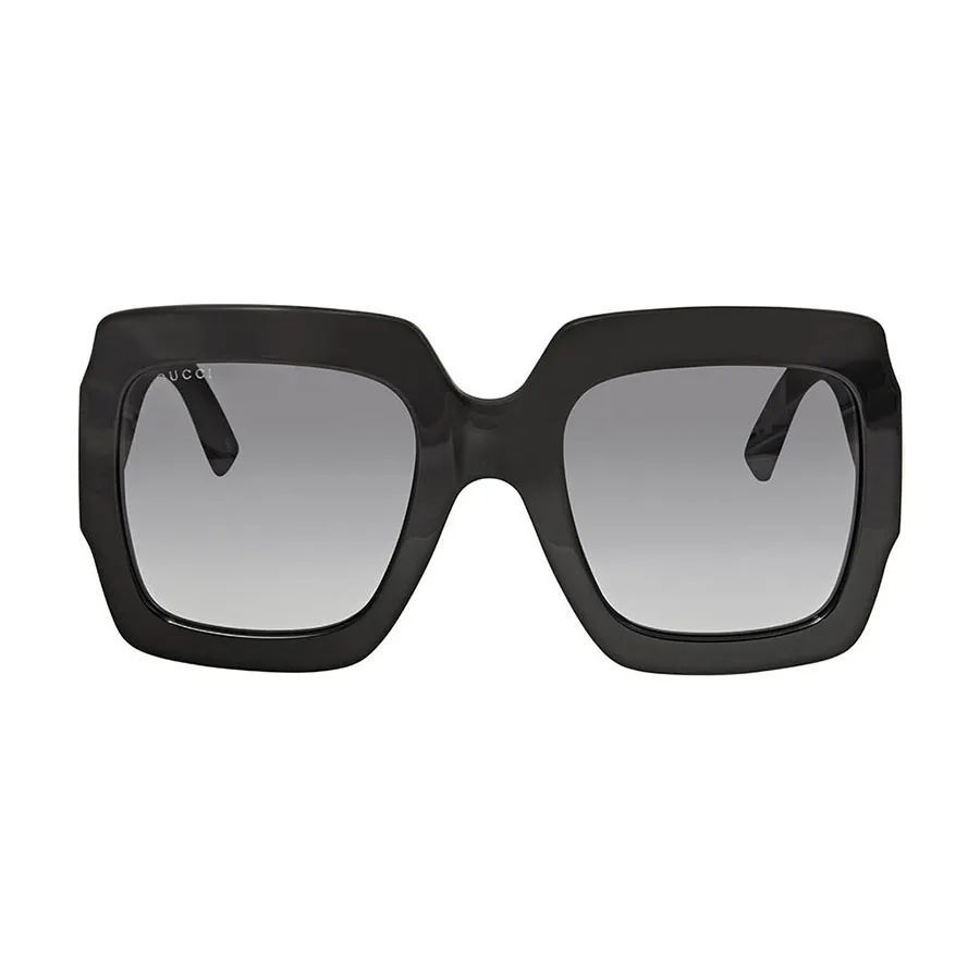 New - Gucci Grey Gradient  Square Ladies Sunglasses GG0102S 001 54 GUCCI GLITTER 0102 Oversized Rectangular Black Rubber  main image 2