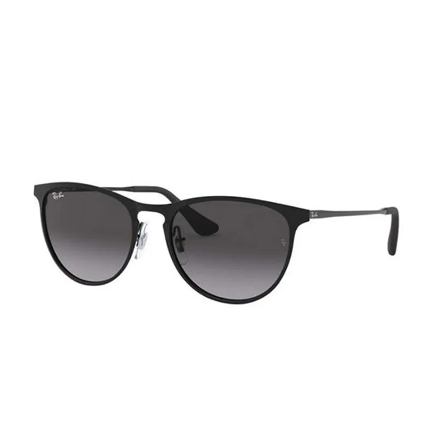 Kính mắt Trẻ em - Kính Mát Rayban Black Frame & Gray Gradient Lens RJ9538S 220/8G 50 Round Kids Sunglasses - Vua Hàng Hiệu