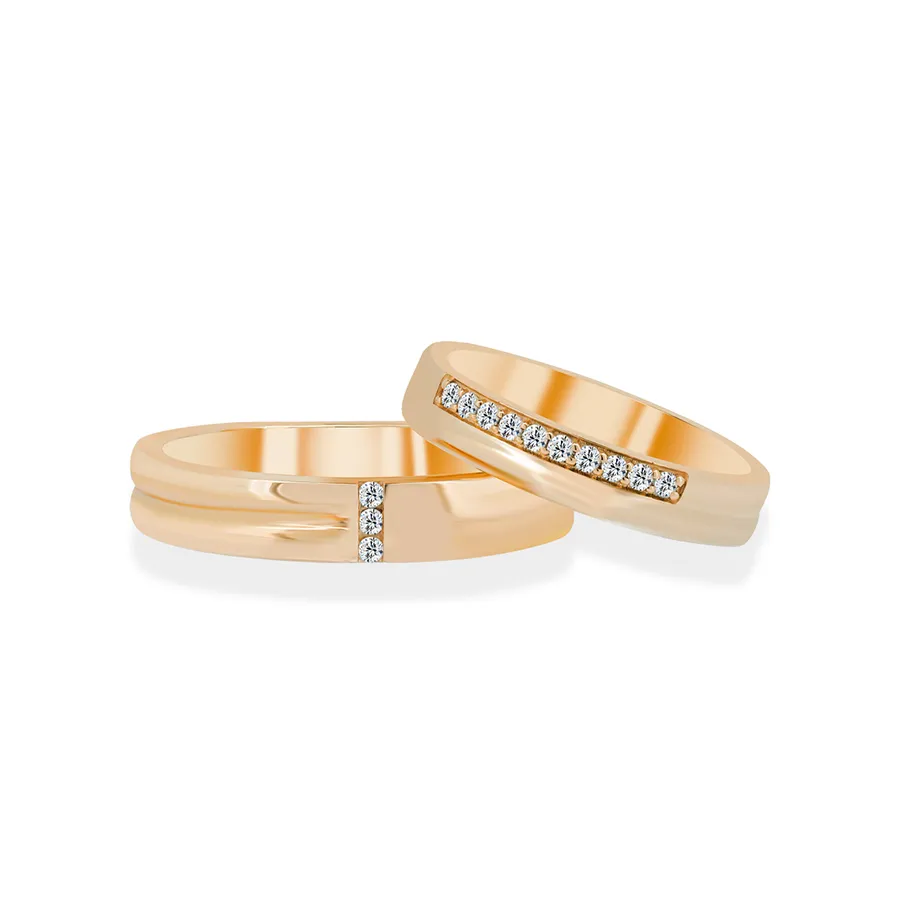 Trang sức Nhẫn cưới - Nhẫn Cưới Jemmia Diamond Moissanite 14K NC2021061957 Màu Vàng (Giá Chưa Bao Gồm Đá Chủ) - Vua Hàng Hiệu