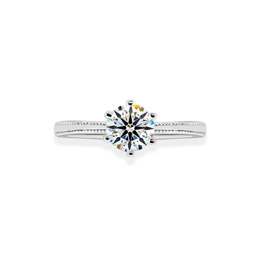 Trang sức Jemmia Diamond Nữ - Nhẫn Jemmia Diamond Nữ 18K VNF2021092295 Vàng Trắng Kim Cương Moissanite (Giá Chưa Bao Gồm Đá Chủ) - Vua Hàng Hiệu